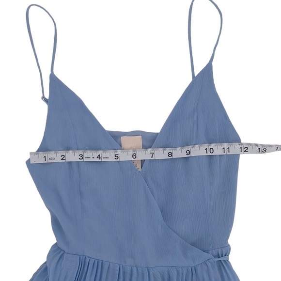 h&m Blue Pleated Lined Maxi Dress Size 2 Women’s - Picture 8 of 10